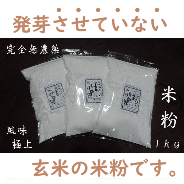 発芽させていない玄米の米粉【自然栽培名倉穂】 1㎏